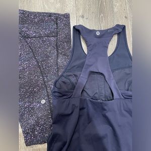 Lululemon bundle leggings and bra tank top
